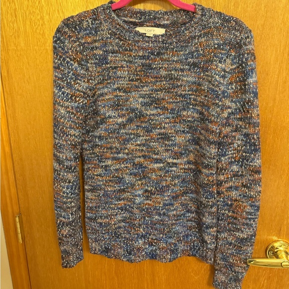 LOFT Sweaters - LOFT Women's Blue and Orange Knit Sweater